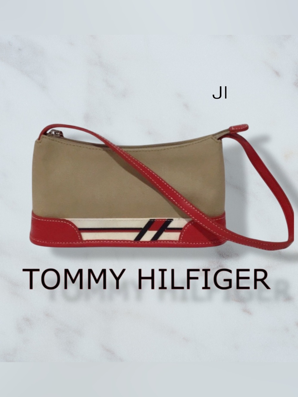 TOMMY HILFIGER Canvas Baguette Bag